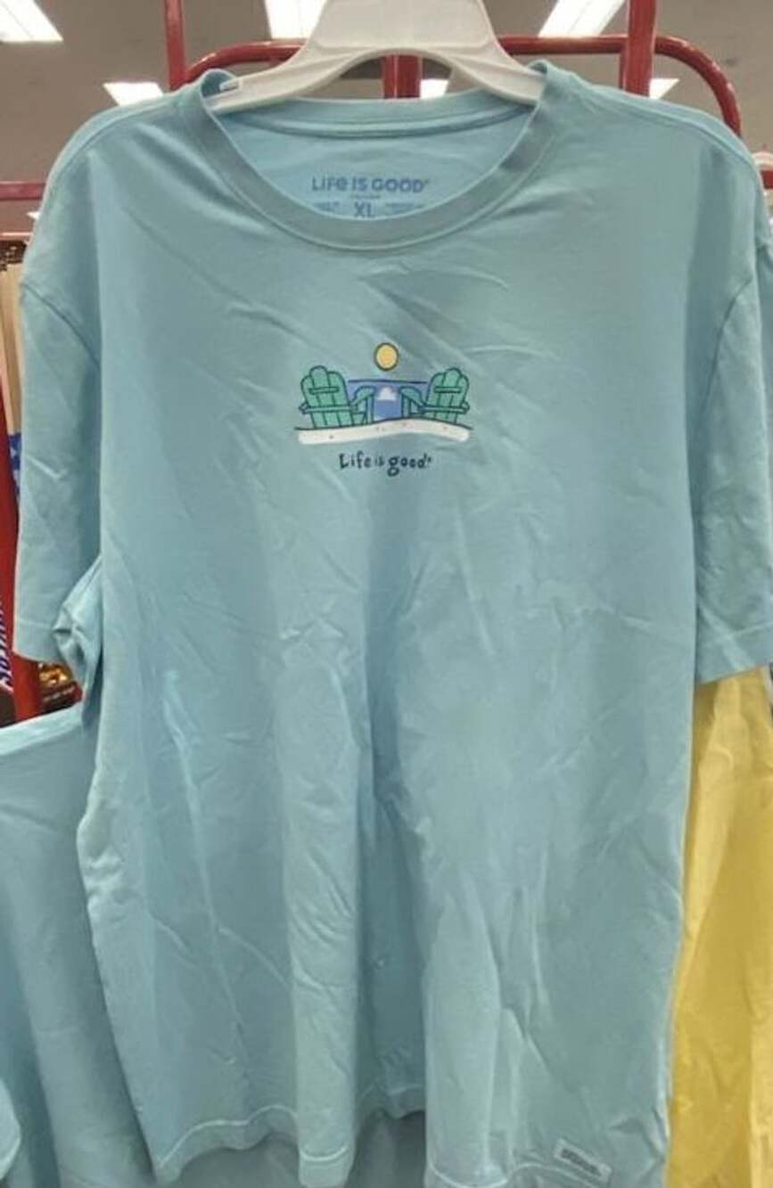 Life is Good Adirondack Chairs Graphic T-Shirt Size XL Blue